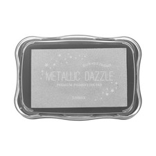 Silver Craft Washable Ink Pads for Rubber Stamps Scrapbook, 3.9 x 2.5 Inch