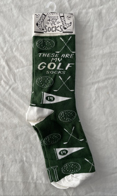 Primitives By Kathy Green Cotton ''These Are My Golf Socks'' One Size Fits Most