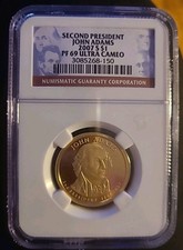 2007-S Proof John Adams Presidential Dollar NGC PF69 Ultra Cameo