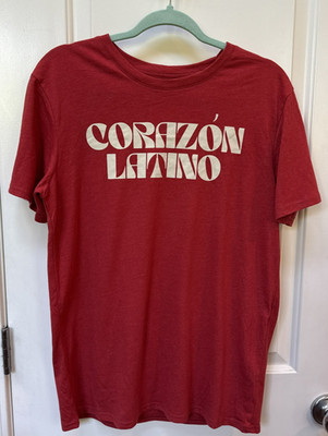 JZD Corazon Latino Tee T-Shirt Latin Heart Heritage Top Red Women's Size S NWT