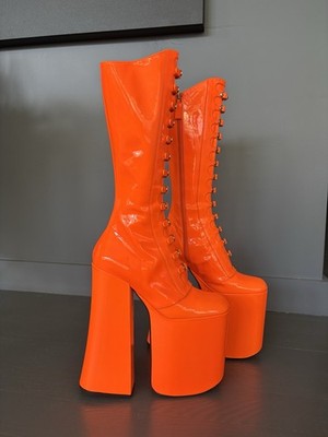 kimhekim ブーツ Marc Jacobs X Alastair McKimm Kiki Boots Orange Sz 36 | eBay