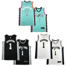 YOUTH Victor #1 Wembanyama  Stitched Jersey Black/White/Green/Ice Blue 4 Colors