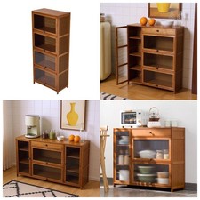 Wooden Organzier Unit Sideboard Storage Cabinet Kitchen Cupboard With Shelf&Door