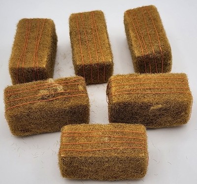 1/64 6 Pack of Handmade 4'X4'X8' Aged Straw Bales