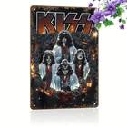 Vintage KISS Band Tin Metal Signs Home Décor 8x12 Decorative Plaque Craft Wall H