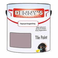 Dennys Tile Bathroom Tile Paint - Titanium Forged Grey