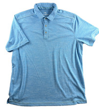 Tommy Bahama Polo Short Sleeve Blue Shirt Mens Soft Modal Polyester Size Large