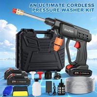 Portable Cordless Car High Pressure Washer Jet Water Wash Cleaner Gun+2 Battery
