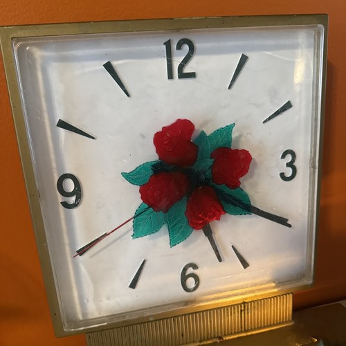 Orologio Insegna Luminosa Vetro Retromarcia Whisky Quattro Rose Vintage Anni 50 - Ha Bisogno di Lavoro - Foto 4 di 6