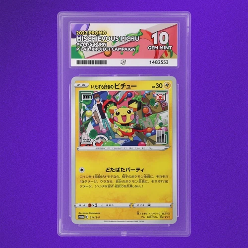 ACE 10 Mischievous Pichu 214/S-P Japanese Pokemon Card