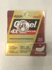 Orajel 4X Medicated Instant Pain Relief .25oz Toothache Gum Relief EXP. 2/26