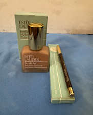 Vintage Estée Lauder Fresh Air Makeup Base Liquid,Palm Beach Tan Eyebrow pencil