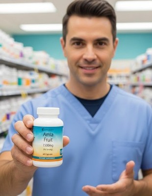Amla Fruit Extract Capsules    1500mg Serving - By Sunlight -