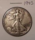 1943 Walking liberty half dollar .900 Fine silver