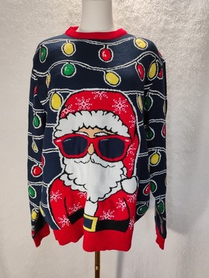 Off The Rack Cool Santa Christmas Led Light Up Sweater XL Mens