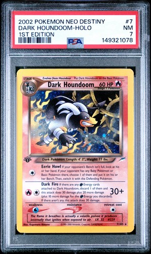 Dark Houndoom (1st Edition) graded PSA 7 for sale on eBay