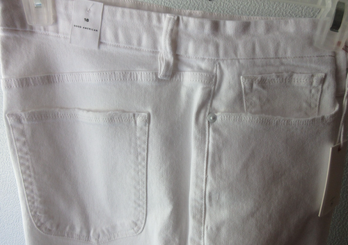 Jean Good American taille 18 bonne taille palazzo crop blanc jambe large 139€ - Photo 7/24