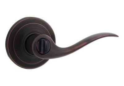 Kwikset 730TNL 11P Tustin Venetian Bronze Bed/Bath Door Lever