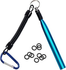 Wacky Rig Tool with Fishing O-Rings, Worm Large, Blue  10 O-rings
