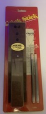 Vintage CROCK STICK Knife/Scissor Sharpener 2 Rod Wood Base Made in USA