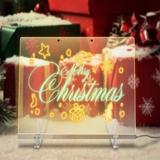 LED Note Board with Colors Acrylic Dry Erase Board with Light DlY Drawing Board