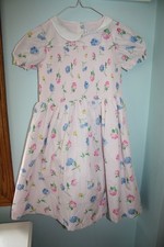 Janie and Jack Size 6 CHARLOTTE Floral Smocked Pink Marshmallow NWOT
