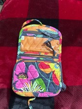 Vera Bradley Jazzy Blooms Trifold Hanging Travel Toiletry Makeup Organizer