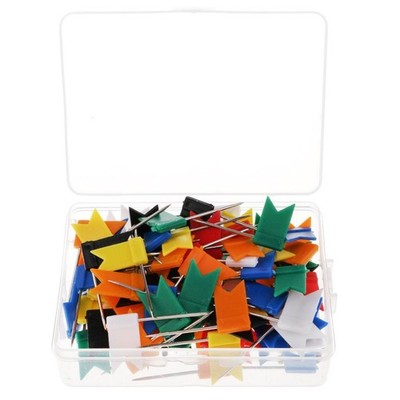 100 Stück Flagge Push Pin Marker Markierungsstifte Für Hinweis Kork Bord Wand