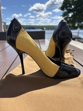 Stunning Vintage Yellow Gucci Heels Size 6B with Dust Bag REDUCED PRICE