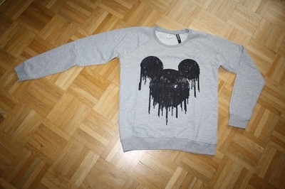 Pullover * Gr.  S 36 / 38 * grau * colours of the world * Disney Mickey Maus