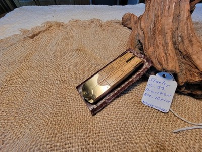 Vintage Antique STANLEY No. 32 Rule Ruler Boxwood Brass w/Caliper Pre 1920 EXC.