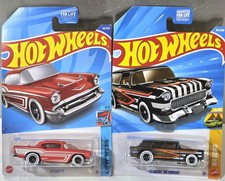 Hot Wheels Lot of 2 Chevy cars. Classic '55 Nomad & '57 Chevy Bel Air