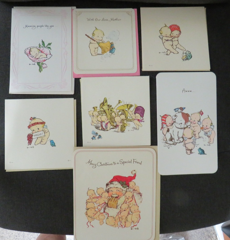 VINTAGE AMERICAN GREETINGS KEWPIE GREETING CARDS