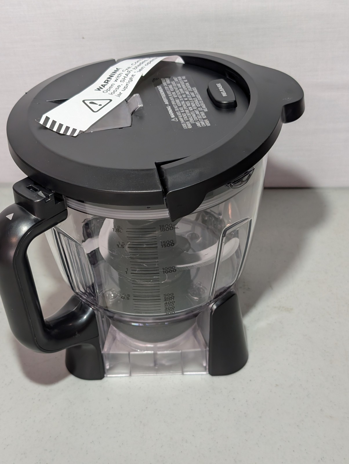 Ninja Blender Food Processor Bowl with 64oz 8 Cup Capacity and Dough Hook-image