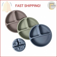 WeeSprout Suction Plates for Babies  Toddlers - 100 Silicone, Dinnerware Stays