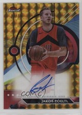 2023-24 Topps Finest Gold Geometric Refractor /50 Jakob Poeltl #FA-JPO Auto 4f5