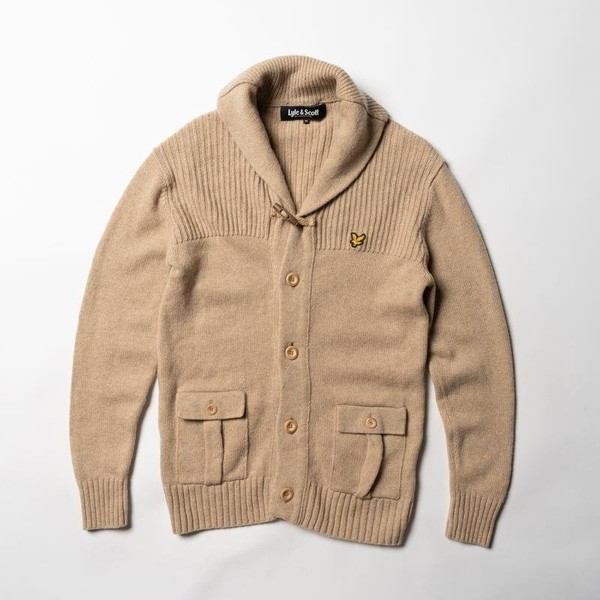 Men Lyle & Scott Sweater Beige Wool 38 / M / 46