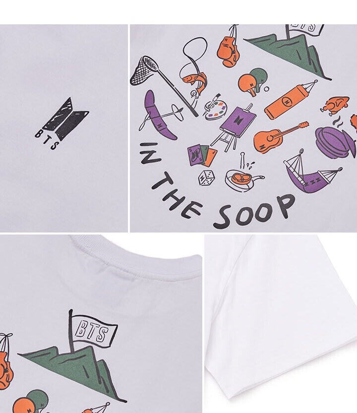 BTS In the SOOP Official Merch White T-Shirt 03 M with the BTS