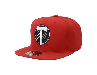 #ad Mitchell amp; Ness Men Women Cap MLS Portland Timbers Soccer Homage Red Fitted Hat $13.50