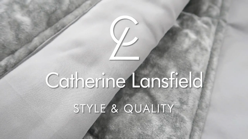 Catherine Lansfield Luxury Crushed Velvet Duvet Cover Bedroom Collection Silver - Video 1 of 1
