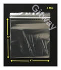 4" x 5" Reclosable Resealable Zip Top Lock Clear Plastic FDA Bag 4x5" Bags 4 MiL
