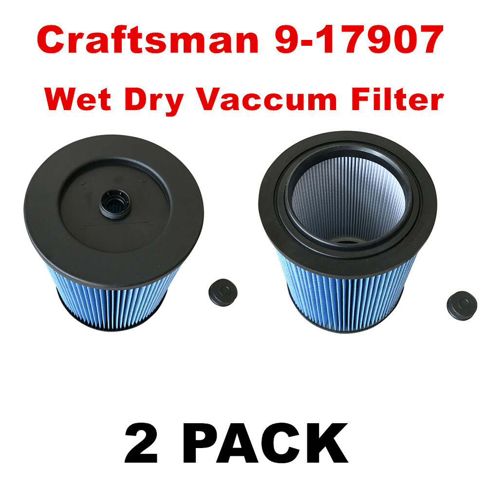 2pcs Craftsman 917907 Wet Dry Vaccum Filter Fine Dust Collection For