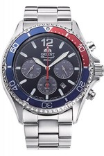 ORIENT Orologio Uomo Cronografo Mako Solar Chrono Pepsi RA-TX0201L10B sub 200 me