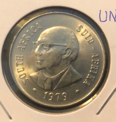 ￼1979 South Africa 50 Cents UNCIRCULATED Coin -Nicolaas J. Diederichs-KM#103