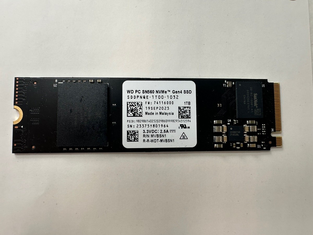 Western Digital 1TB Nvme Module, SN560 Hard Drive SSD