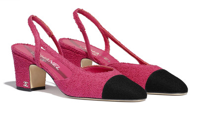 chanel tweed slingbacks