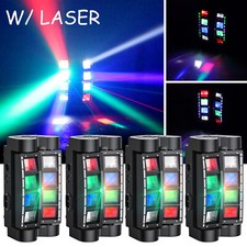 4PCS 180W Laser RGBW LED Spider Moving Head Disco Stage Light Beam DMX Party DJ