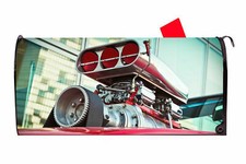Supercharged Car Vinyl Magnetic Mailbox Cover...