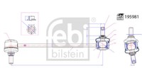 Febi Bilstein Stange/Strebe Stabilisator Vorderachse Rechts FüR Hyundai I10