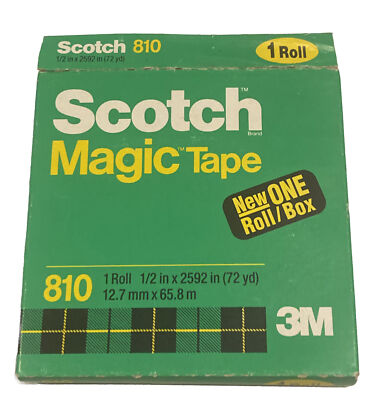 1 Rolls Scotch 810 Magic Tape ~ ½'' x 2592'' ~ 3'' Core ~ #69149-2